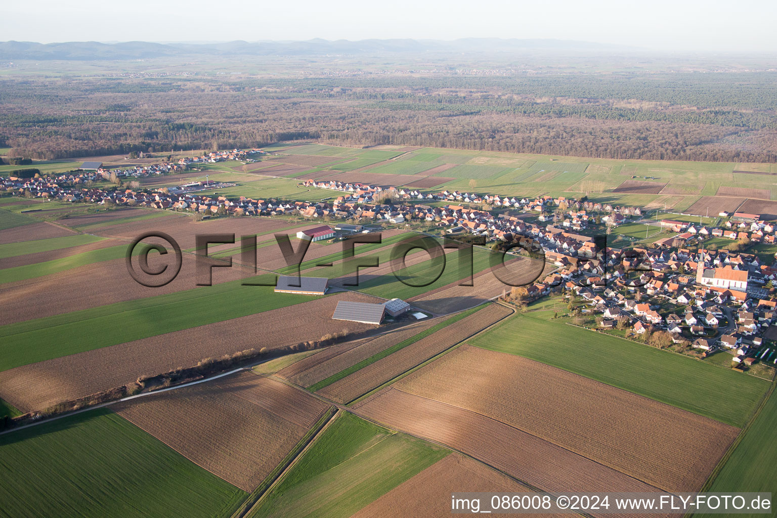 Photographie aérienne de Schleithal dans le département Bas Rhin, France