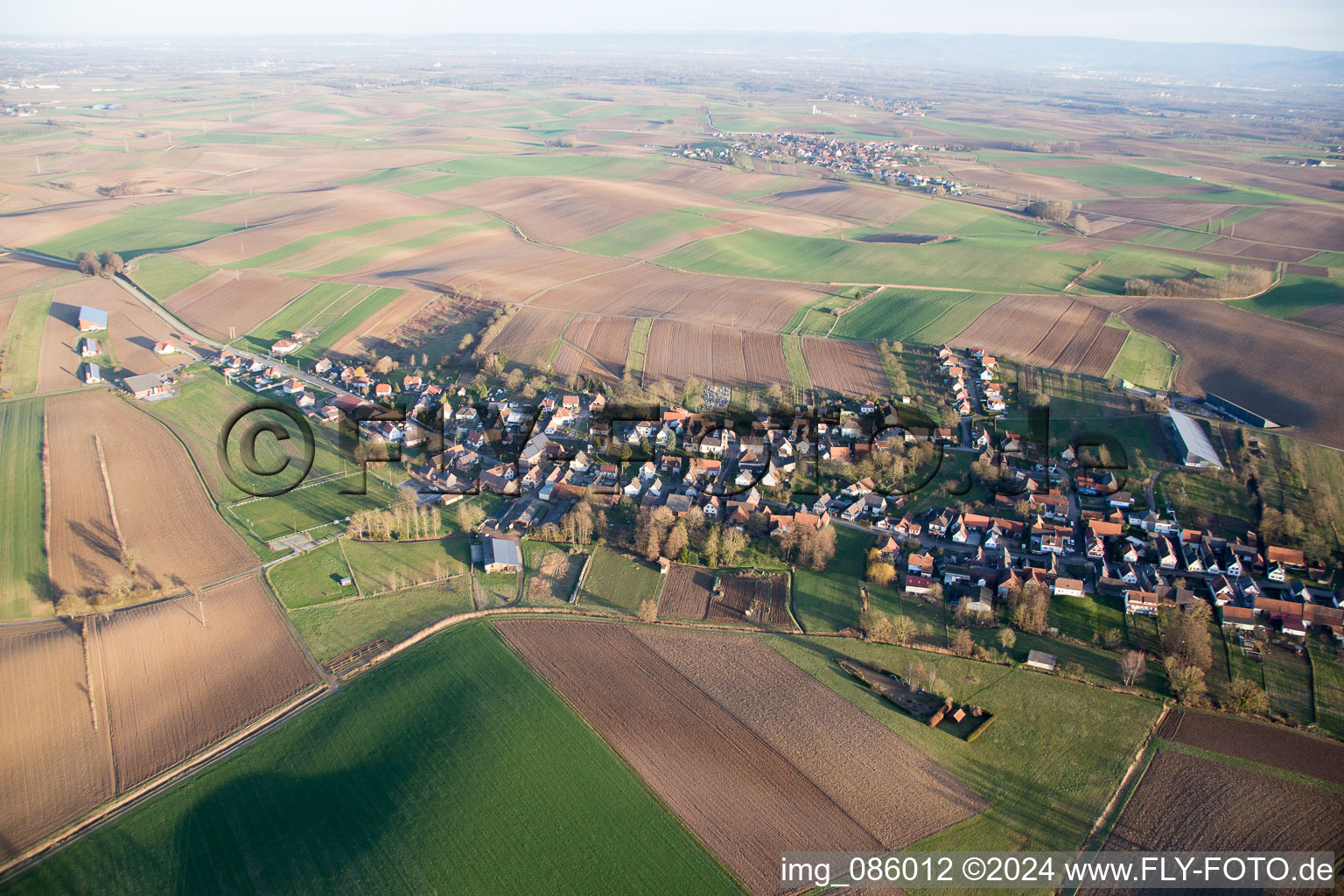 Siegen dans le département Bas Rhin, France hors des airs