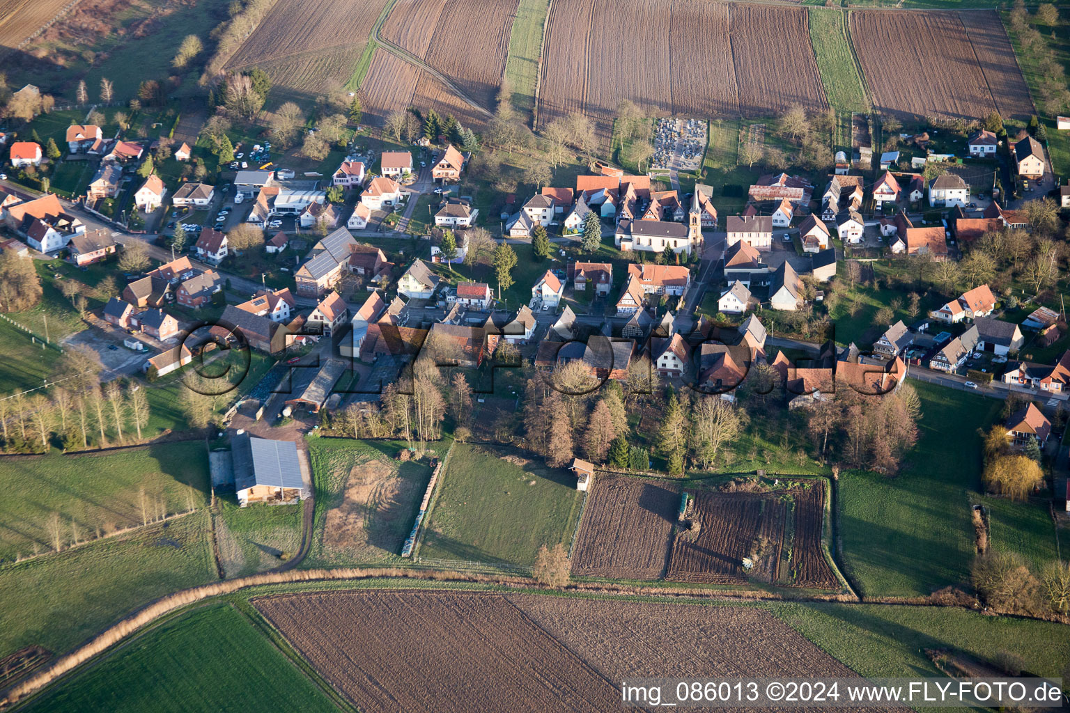 Siegen dans le département Bas Rhin, France vue d'en haut