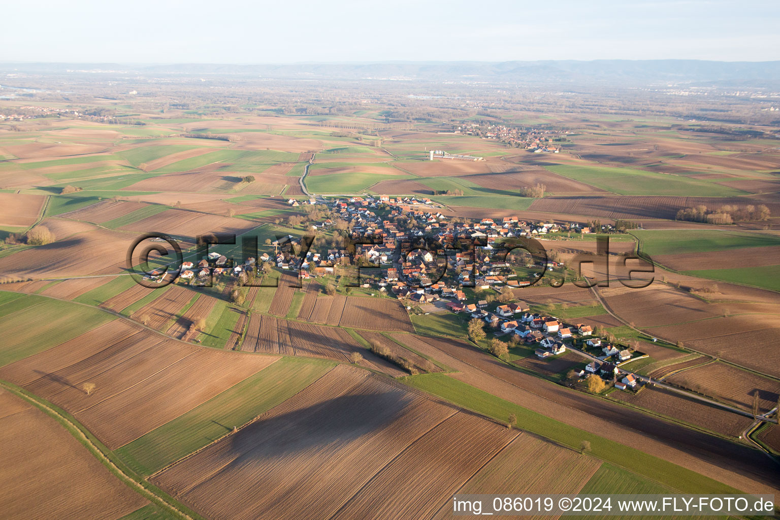 Siegen dans le département Bas Rhin, France vue du ciel