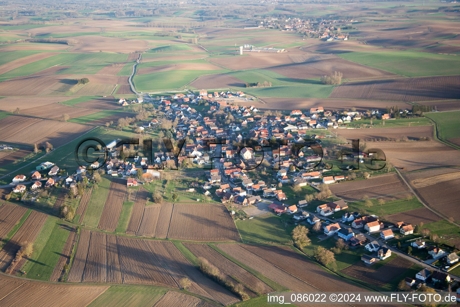 Enregistrement par drone de Siegen dans le département Bas Rhin, France