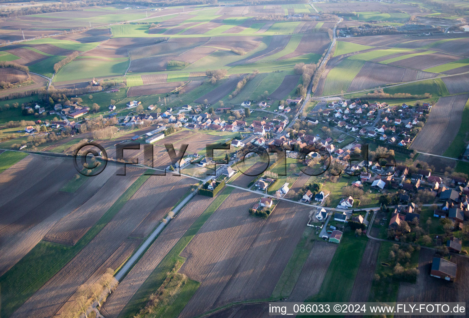 Enregistrement par drone de Wintzenbach dans le département Bas Rhin, France