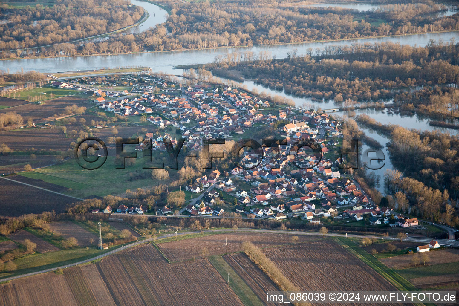 Munchhausen dans le département Bas Rhin, France d'en haut