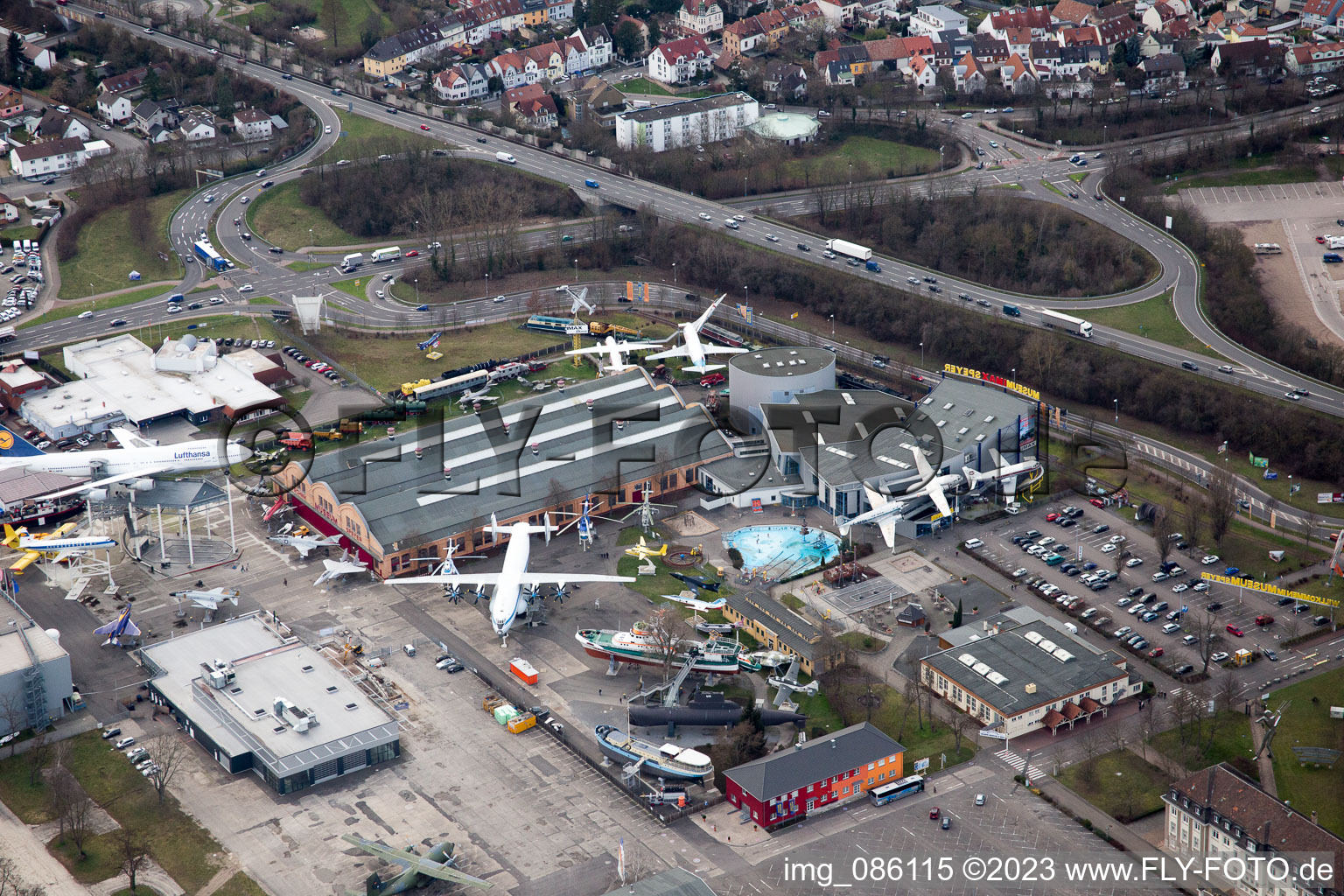 Photographie aérienne de Musée des transports à Speyer dans le département Rhénanie-Palatinat, Allemagne