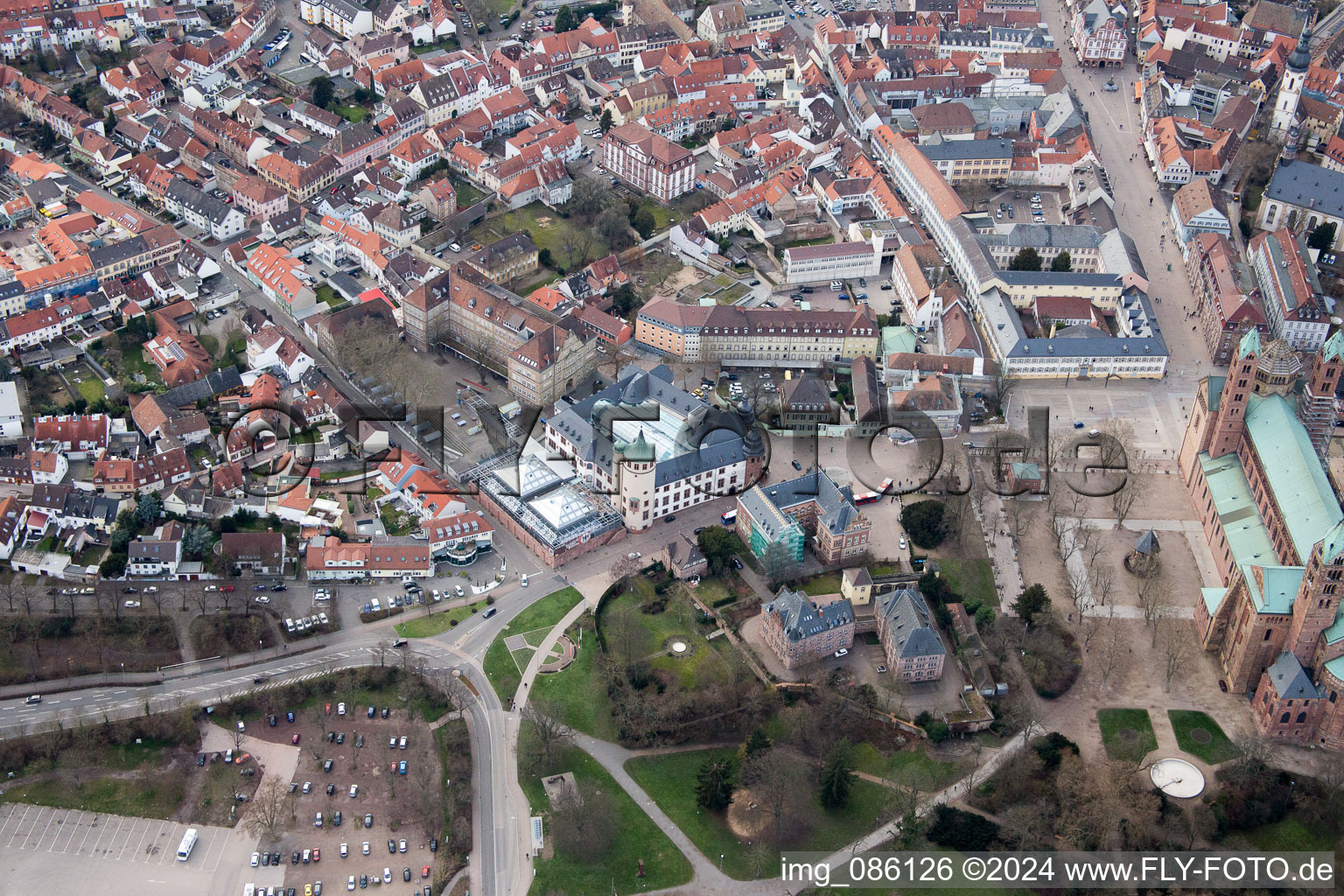 Vue aérienne de Speyer dans le département Rhénanie-Palatinat, Allemagne