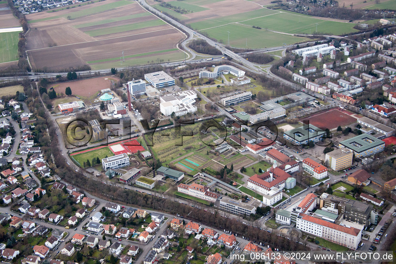 Speyer dans le département Rhénanie-Palatinat, Allemagne vue d'en haut