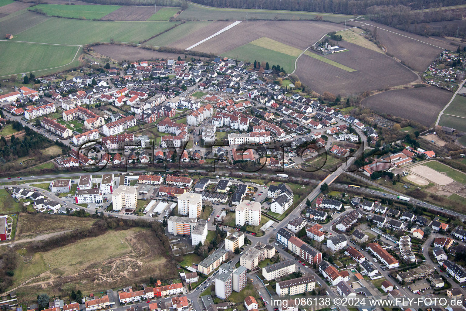 Speyer dans le département Rhénanie-Palatinat, Allemagne vue du ciel