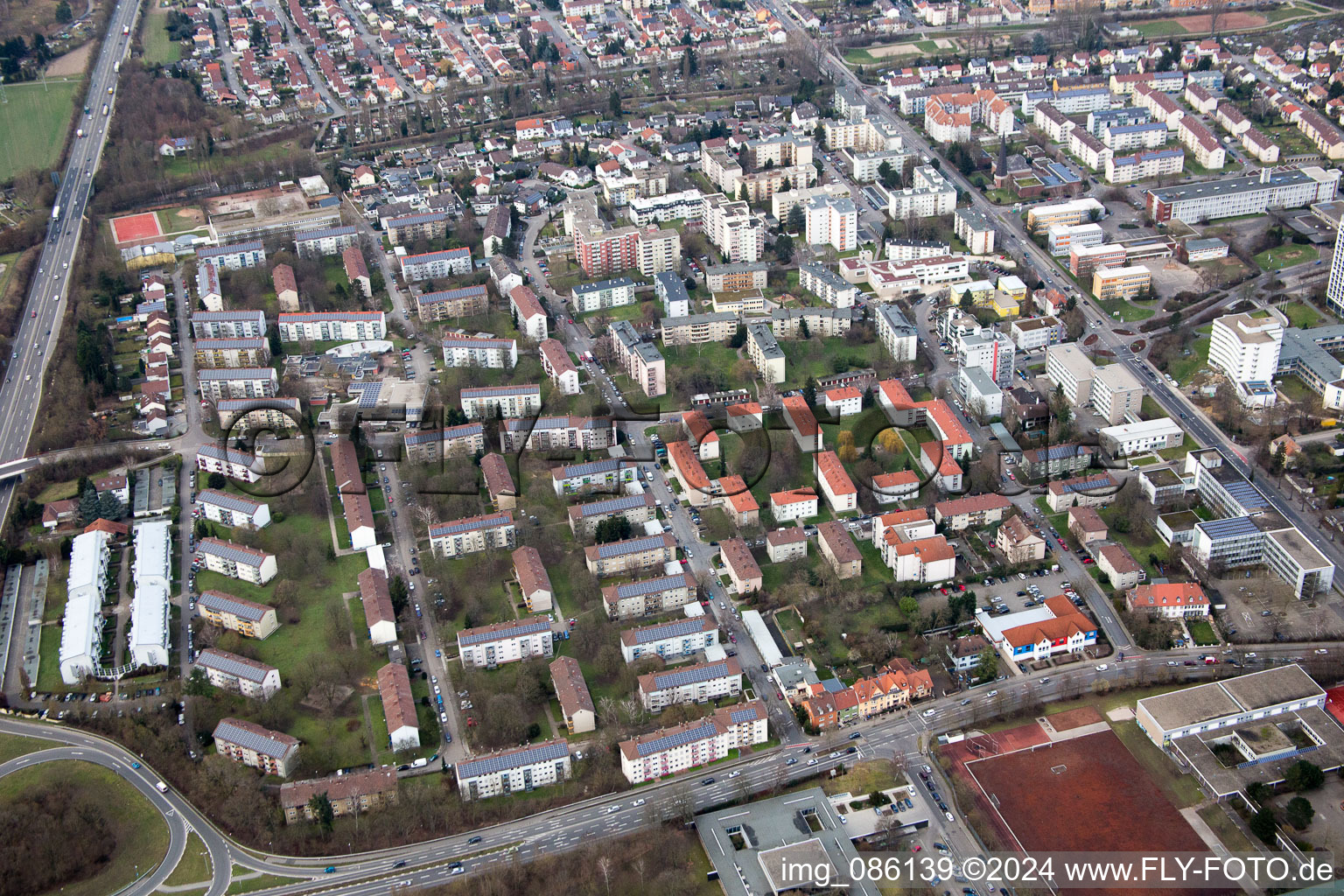 Enregistrement par drone de Speyer dans le département Rhénanie-Palatinat, Allemagne