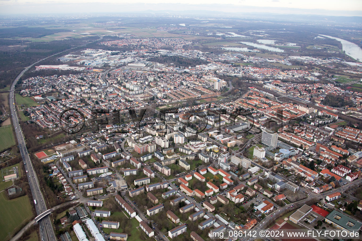 Speyer dans le département Rhénanie-Palatinat, Allemagne d'un drone