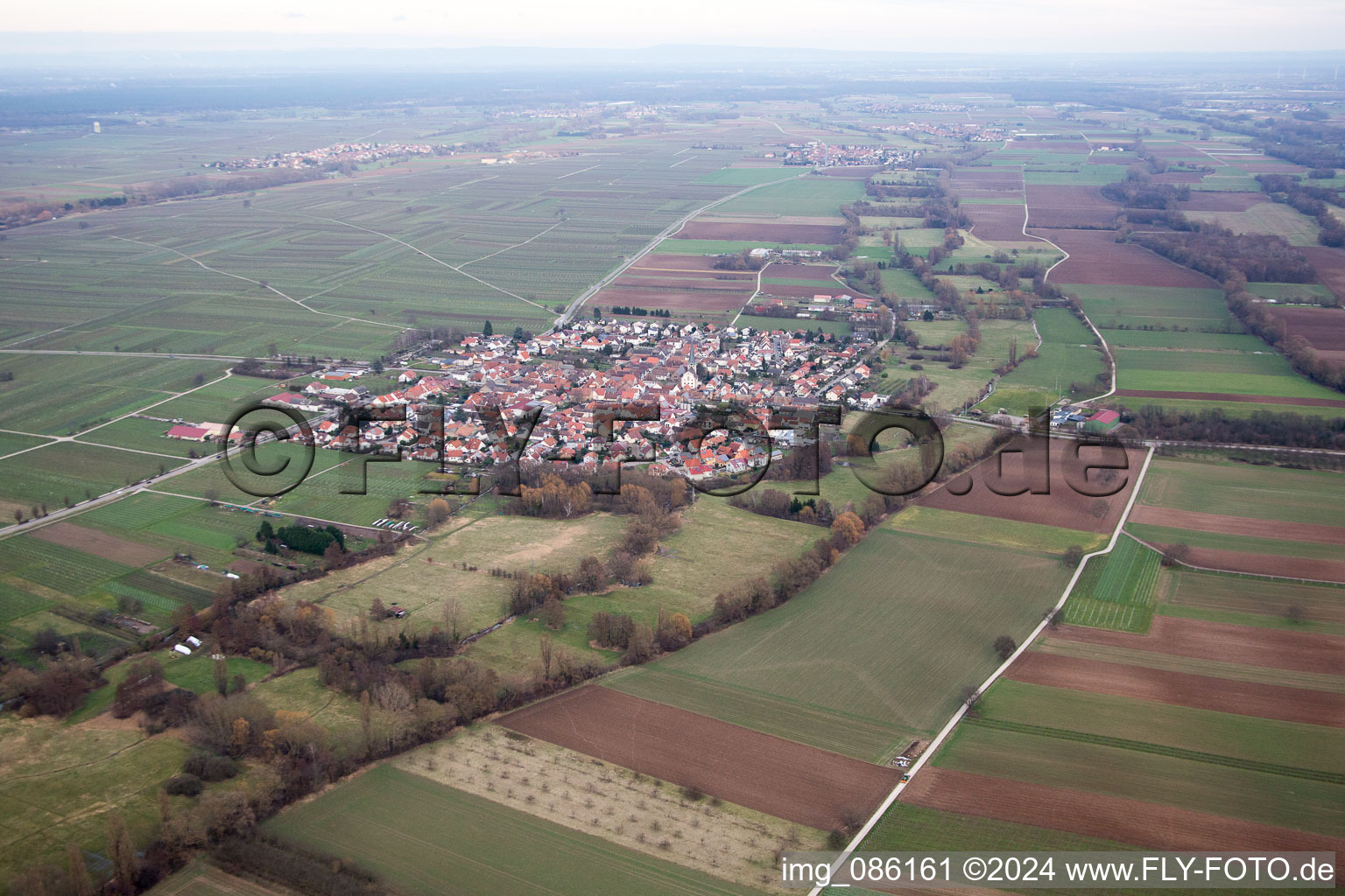 Venningen dans le département Rhénanie-Palatinat, Allemagne hors des airs