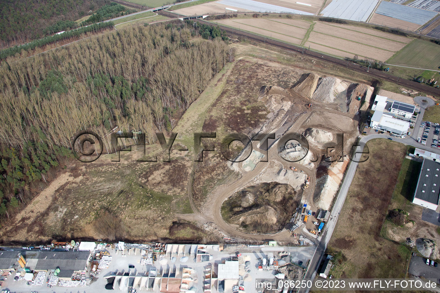 Quartier Neudorf in Graben-Neudorf dans le département Bade-Wurtemberg, Allemagne d'en haut