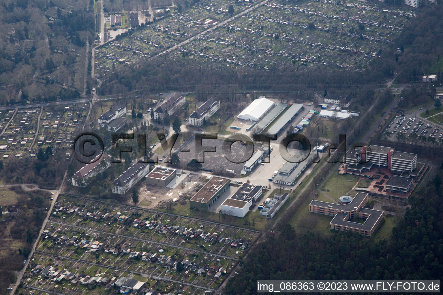 Photographie aérienne de Quartier Rintheim in Karlsruhe dans le département Bade-Wurtemberg, Allemagne