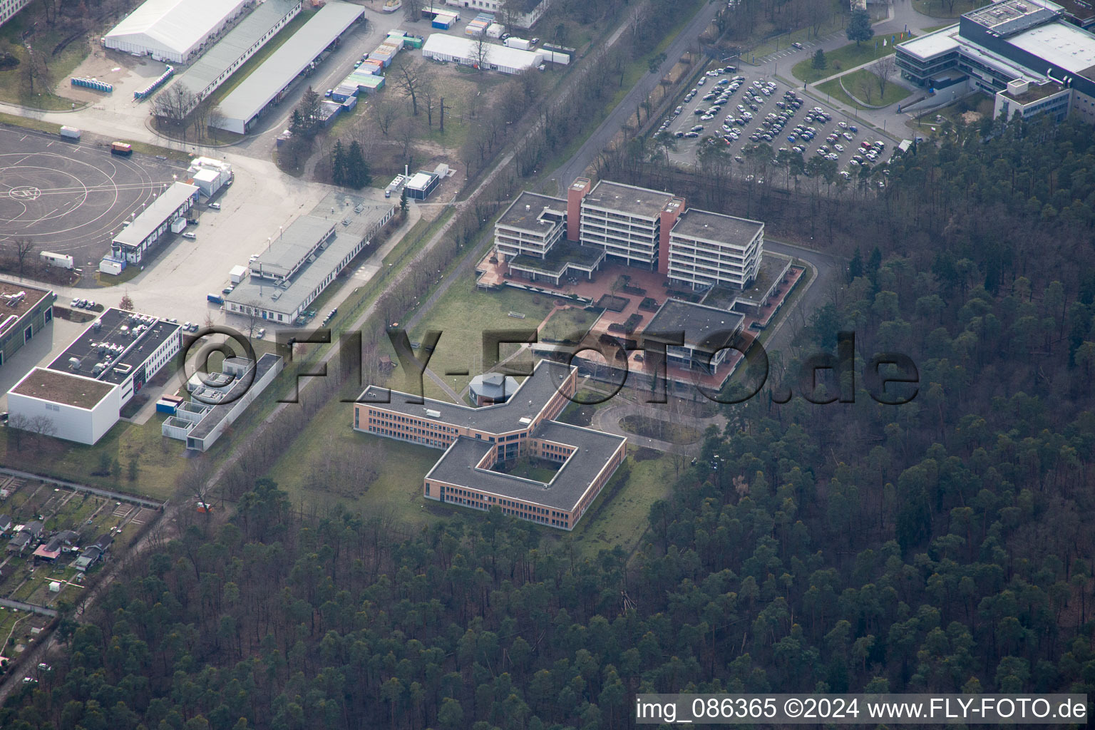 Vue aérienne de Quartier Waldstadt in Karlsruhe dans le département Bade-Wurtemberg, Allemagne