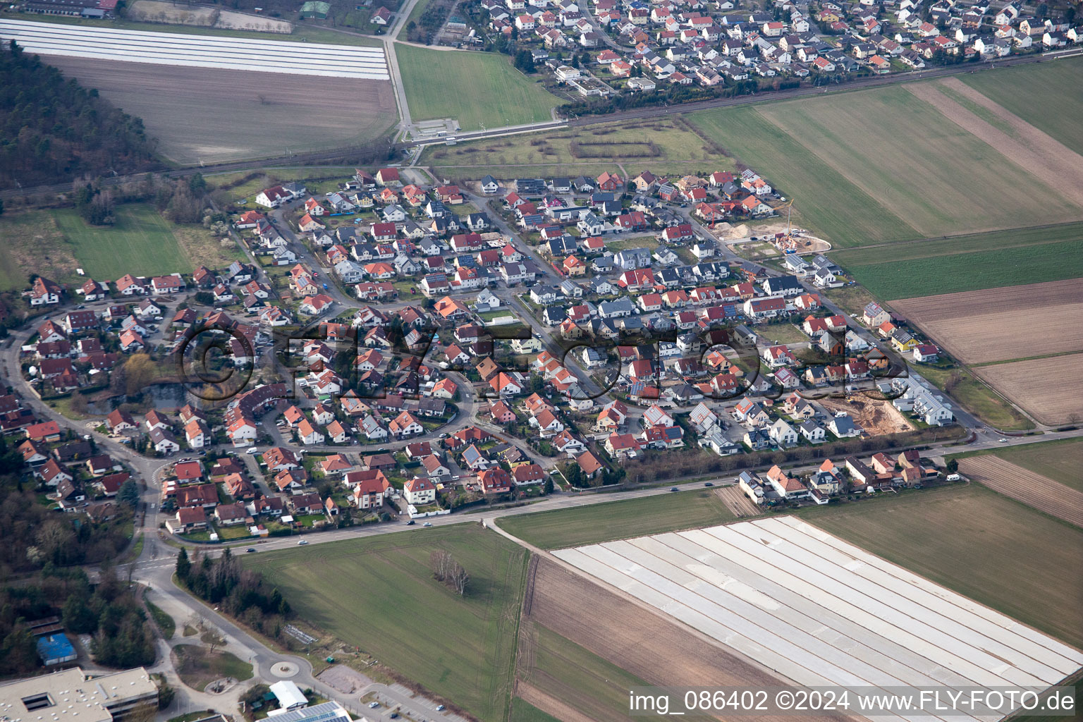 Photographie aérienne de Rheinzabern dans le département Rhénanie-Palatinat, Allemagne