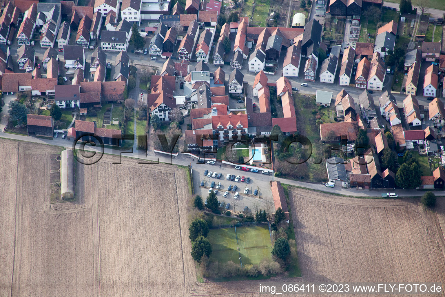 Quartier Hayna in Herxheim bei Landau/Pfalz dans le département Rhénanie-Palatinat, Allemagne depuis l'avion