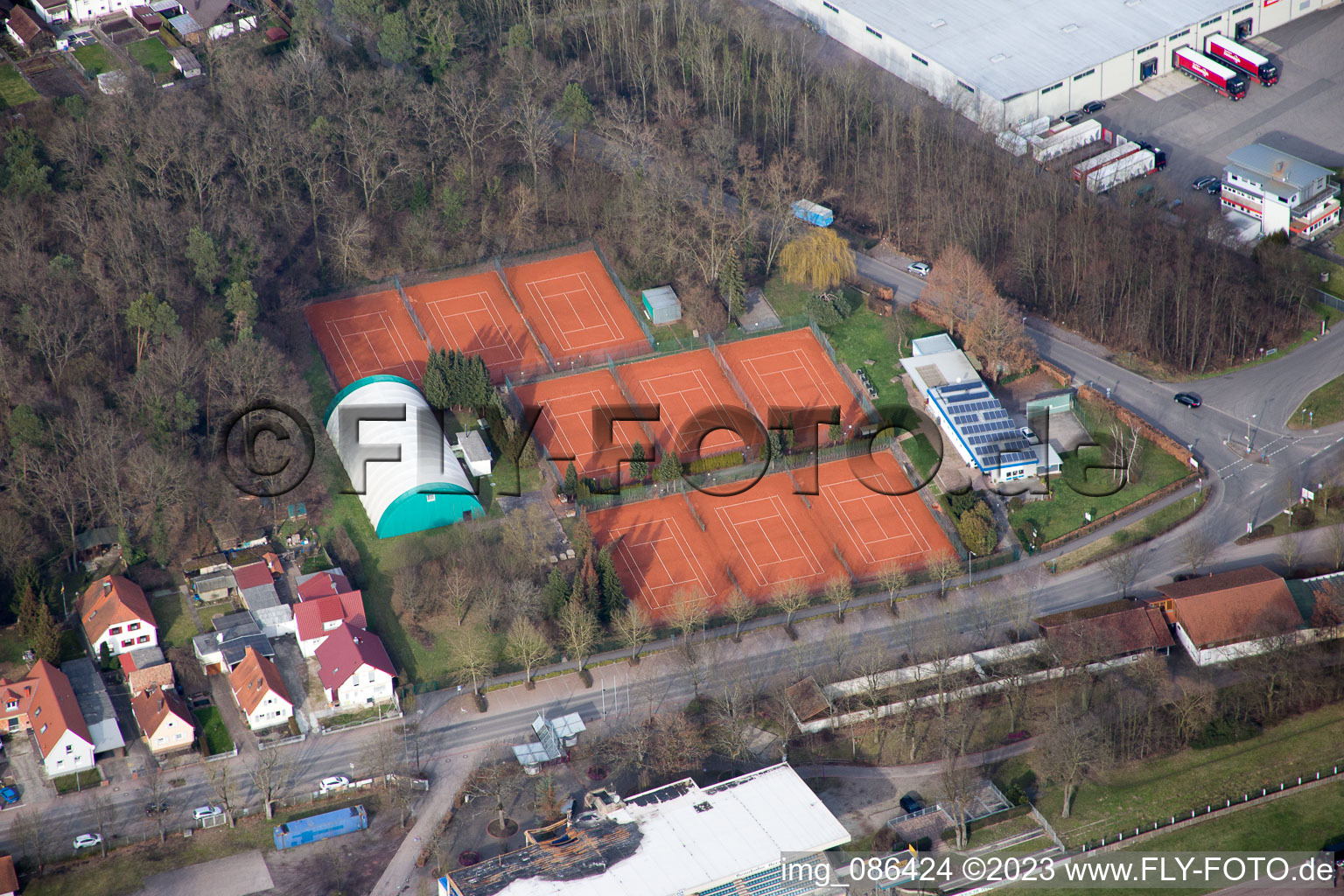 Quartier Herxheim in Herxheim bei Landau dans le département Rhénanie-Palatinat, Allemagne depuis l'avion