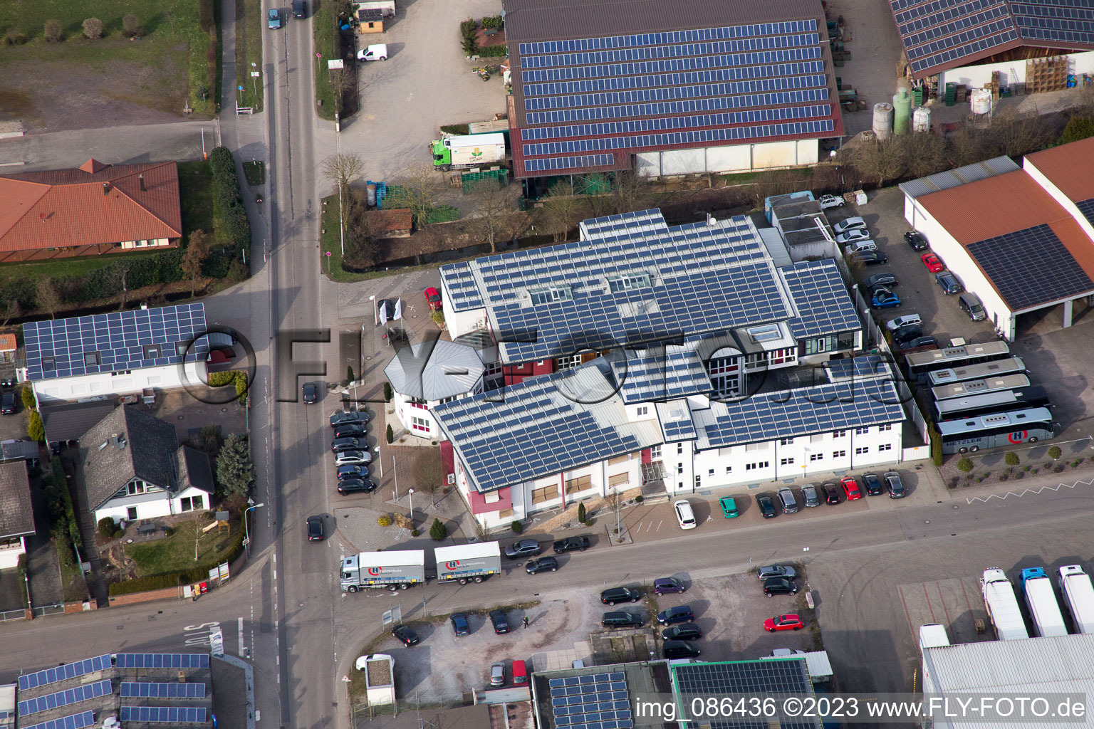 Quartier Herxheim in Herxheim bei Landau dans le département Rhénanie-Palatinat, Allemagne d'en haut