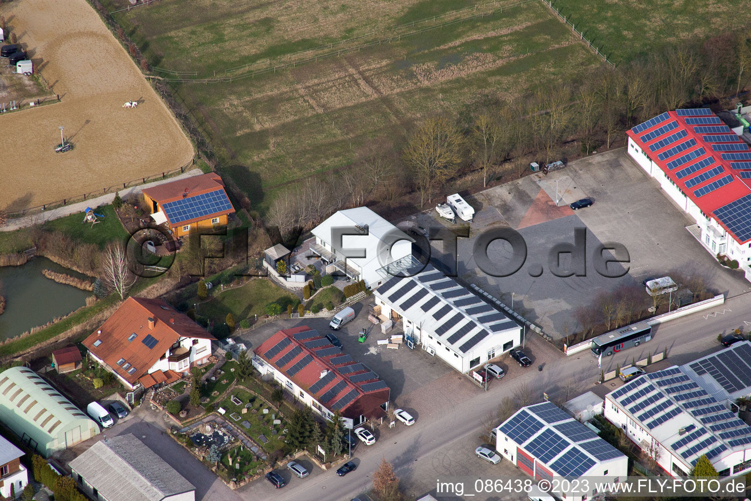 Quartier Herxheim in Herxheim bei Landau dans le département Rhénanie-Palatinat, Allemagne vue d'en haut