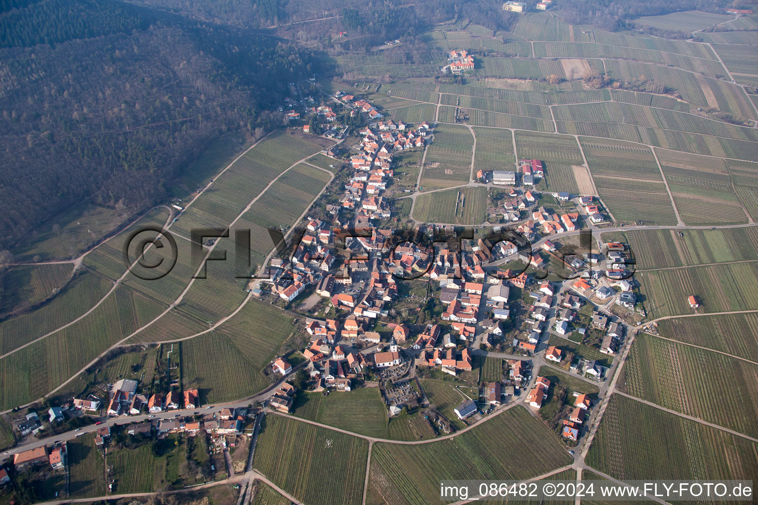 Weyher in der Pfalz dans le département Rhénanie-Palatinat, Allemagne vue d'en haut