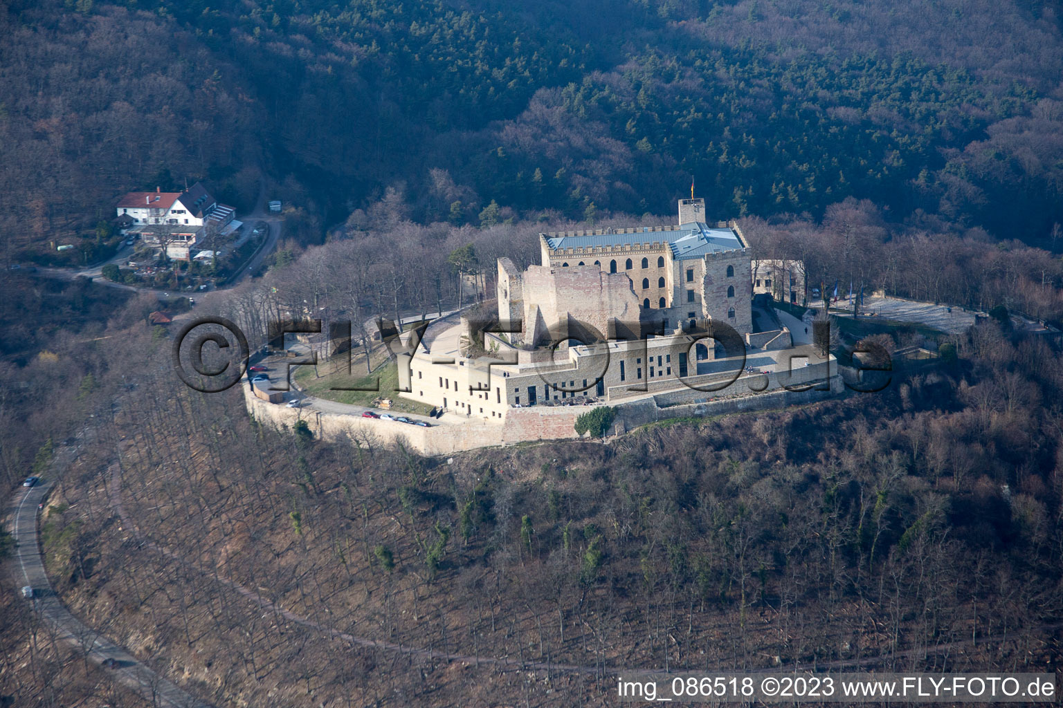 Château de Hambach à le quartier Diedesfeld in Neustadt an der Weinstraße dans le département Rhénanie-Palatinat, Allemagne hors des airs