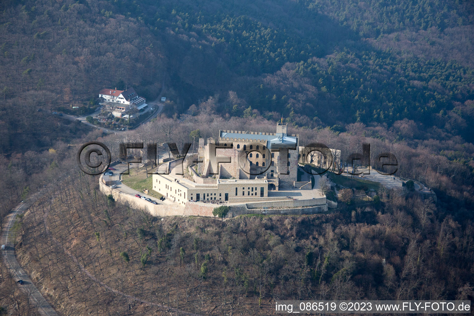 Château de Hambach à le quartier Diedesfeld in Neustadt an der Weinstraße dans le département Rhénanie-Palatinat, Allemagne vue d'en haut