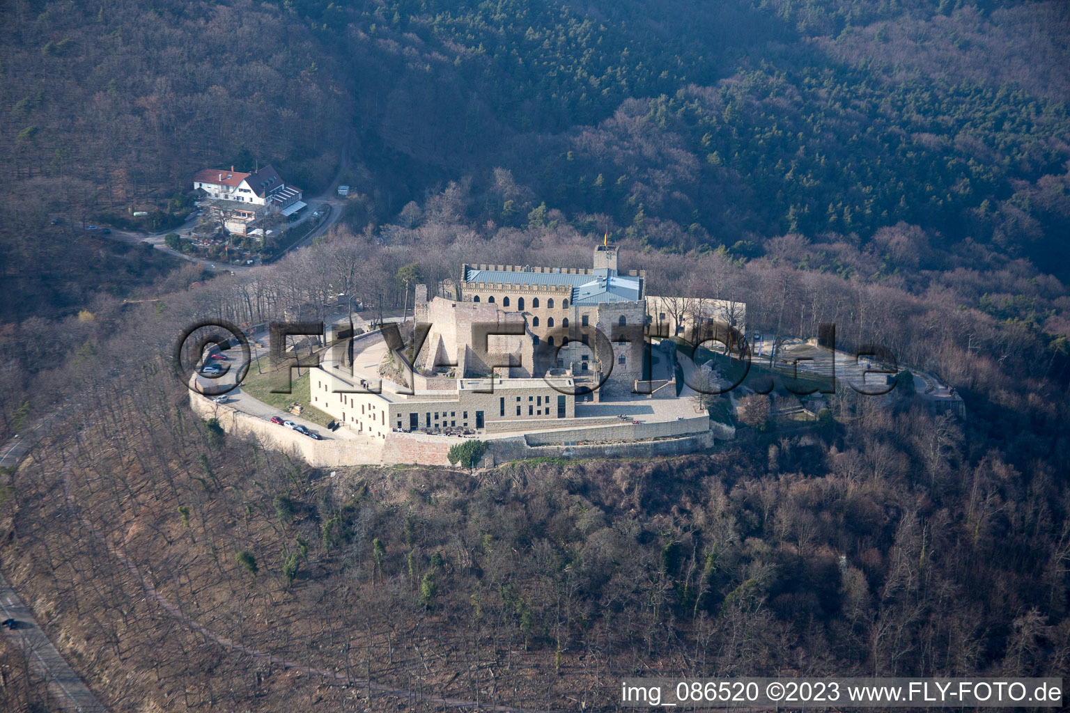 Château de Hambach à le quartier Diedesfeld in Neustadt an der Weinstraße dans le département Rhénanie-Palatinat, Allemagne depuis l'avion