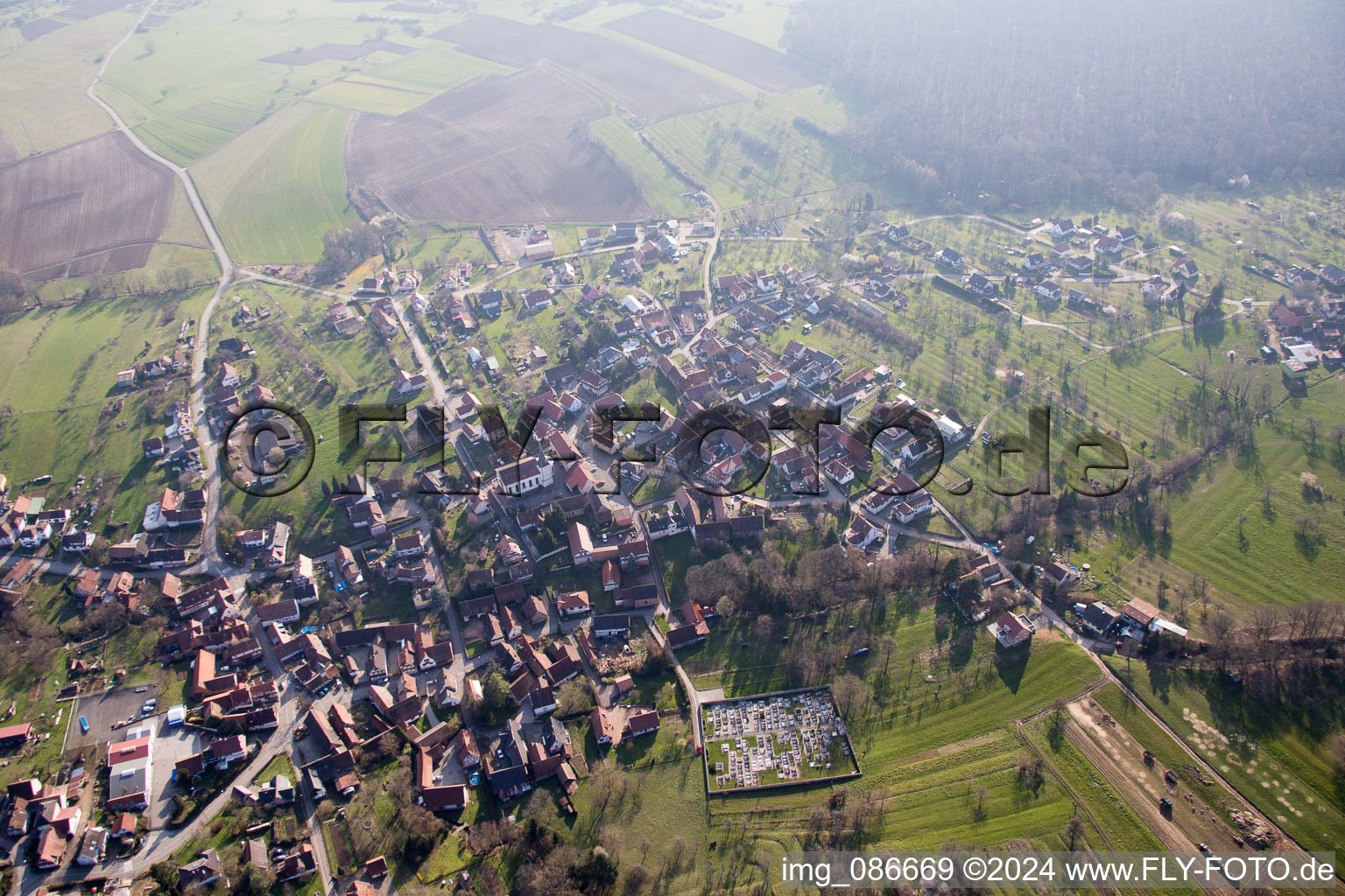 Photographie aérienne de Lampertsloch dans le département Bas Rhin, France