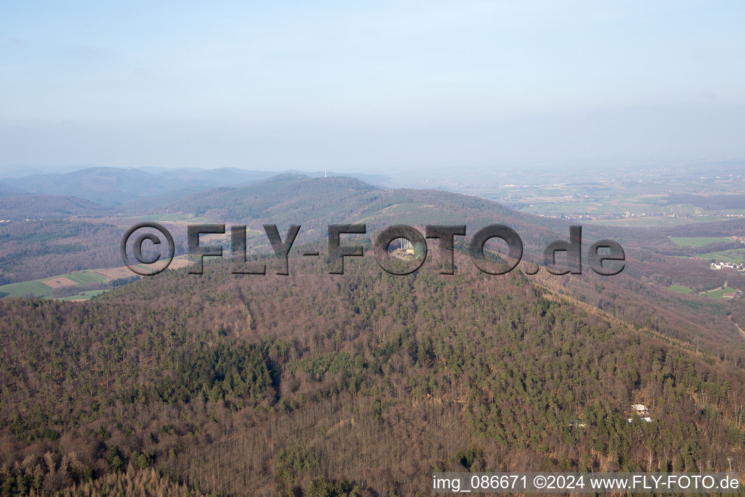 Lampertsloch dans le département Bas Rhin, France d'en haut