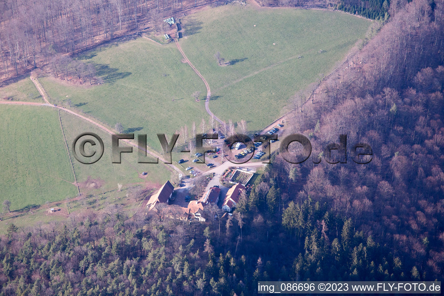 Gimbelhof à Wingen dans le département Bas Rhin, France hors des airs