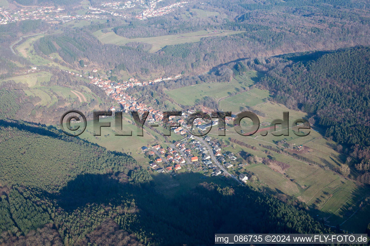 Rumbach dans le département Rhénanie-Palatinat, Allemagne d'en haut