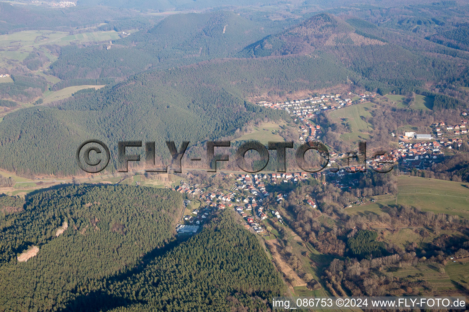 Photographie aérienne de Bruchweiler-Bärenbach dans le département Rhénanie-Palatinat, Allemagne