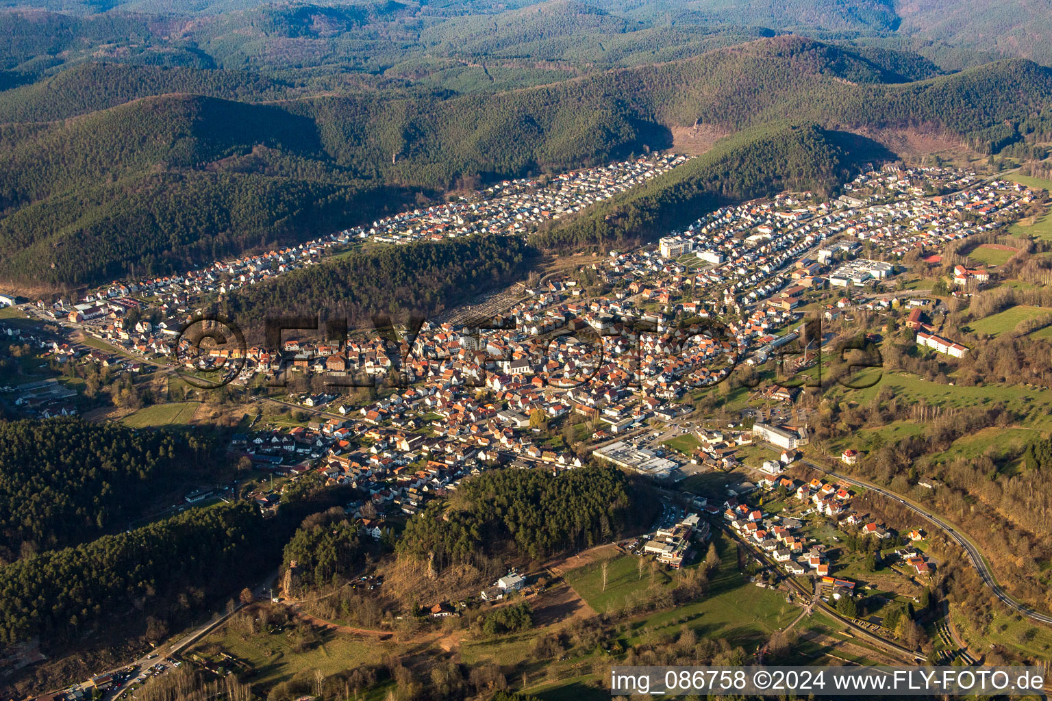 Photographie aérienne de Dahn dans le département Rhénanie-Palatinat, Allemagne