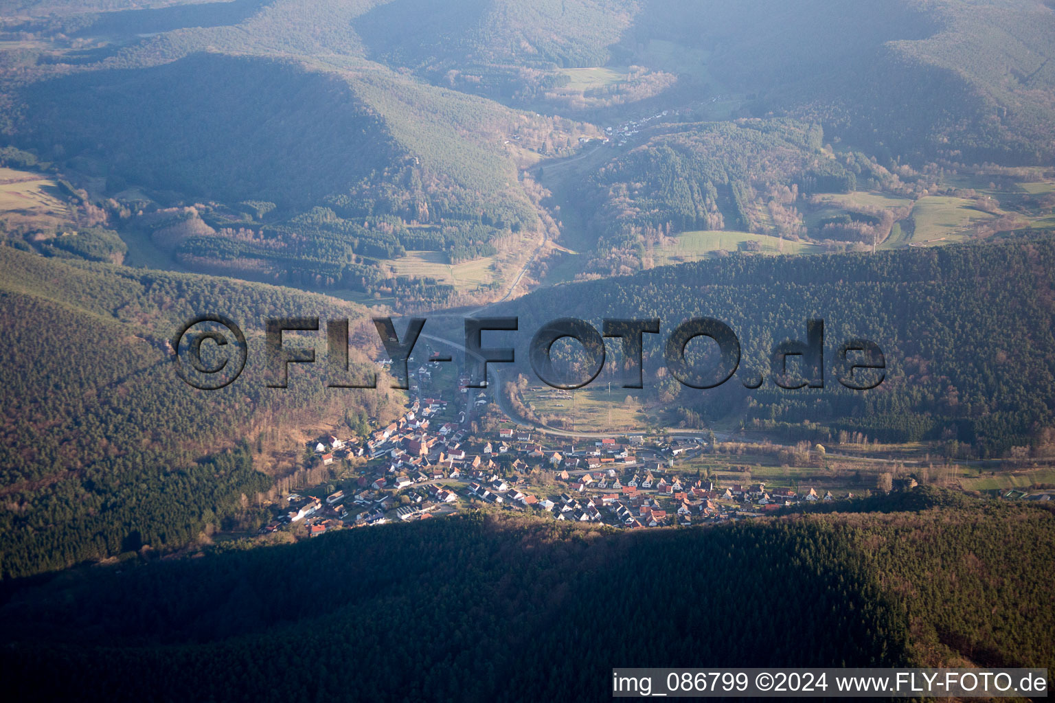 Vue oblique de Lug dans le département Rhénanie-Palatinat, Allemagne