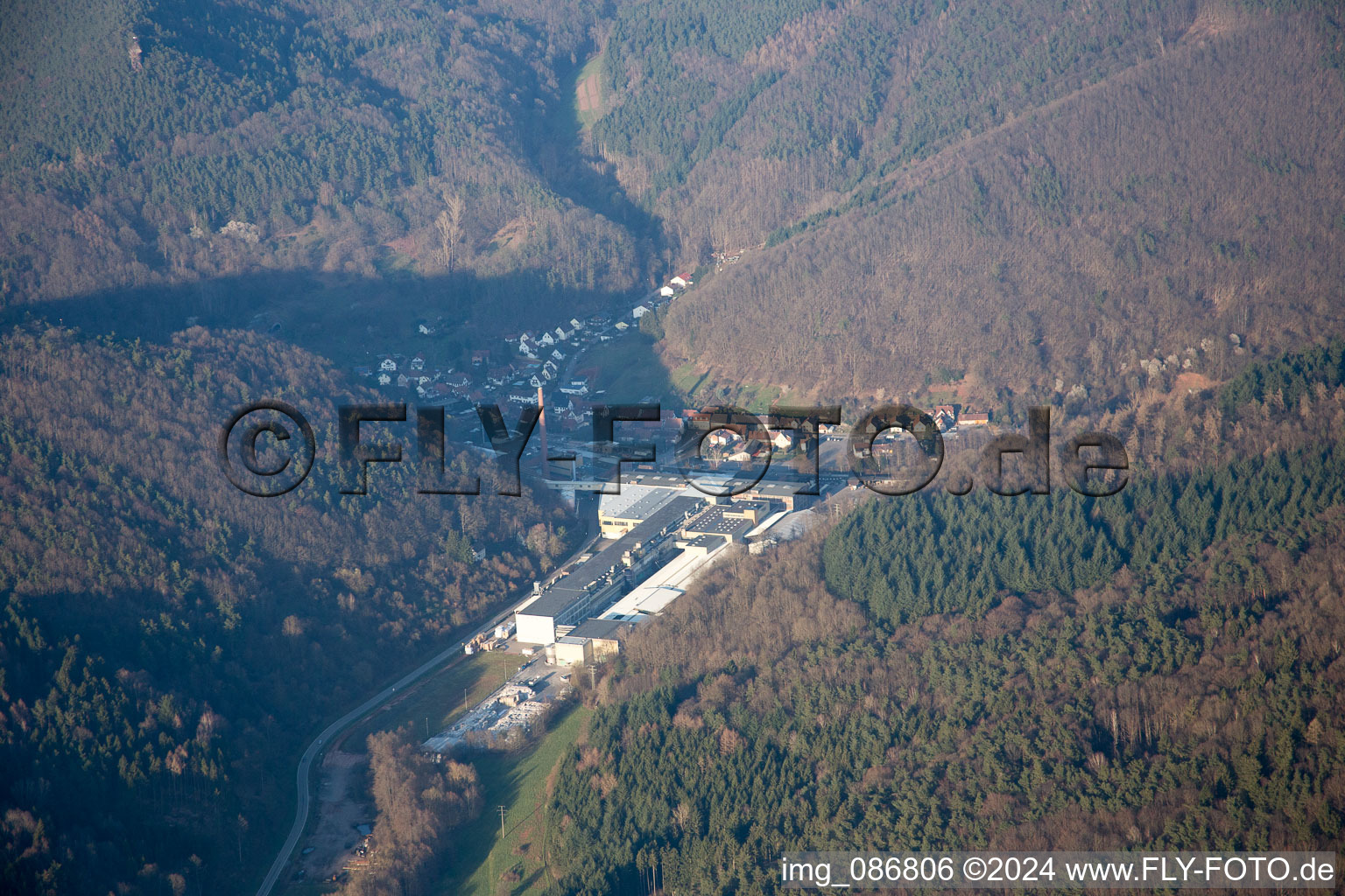 Rinnthal dans le département Rhénanie-Palatinat, Allemagne vue du ciel