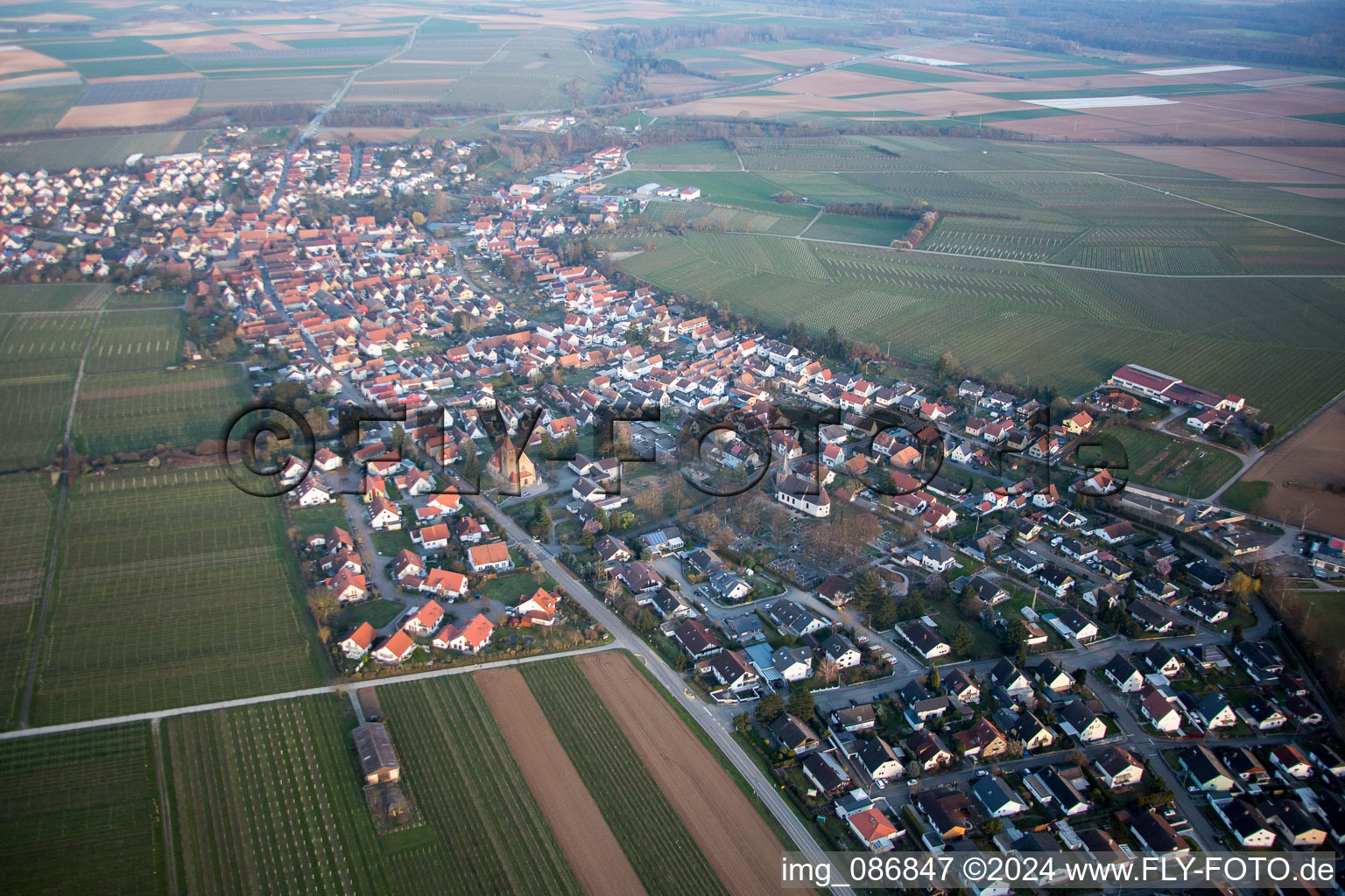 Insheim dans le département Rhénanie-Palatinat, Allemagne d'en haut