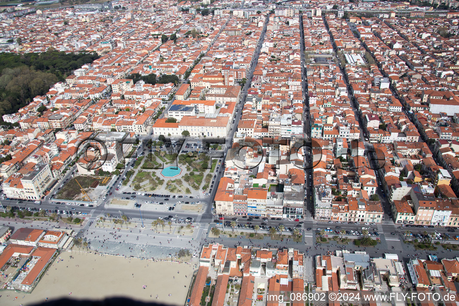 Image drone de Viareggio dans le département Lucca, Italie