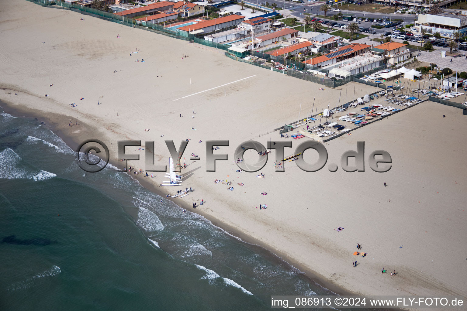 Photographie aérienne de Lido di Camaiore dans le département Toscane, Italie