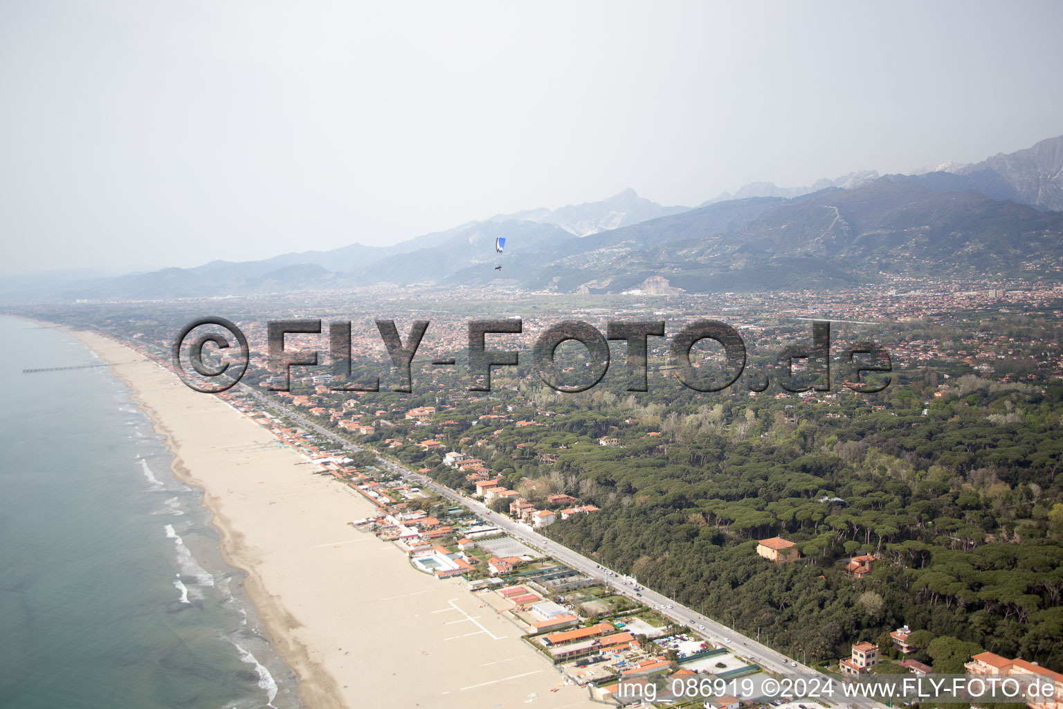 Vue aérienne de Fiumetto dans le département Ligurie, Italie