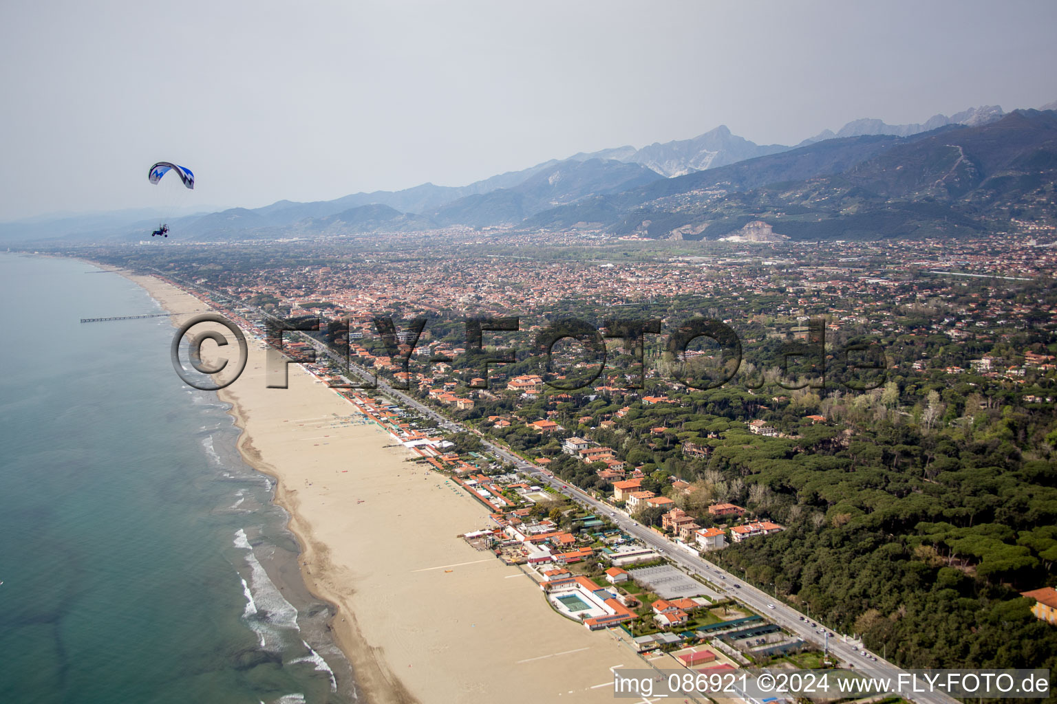 Vue aérienne de Fiumetto dans le département Ligurie, Italie