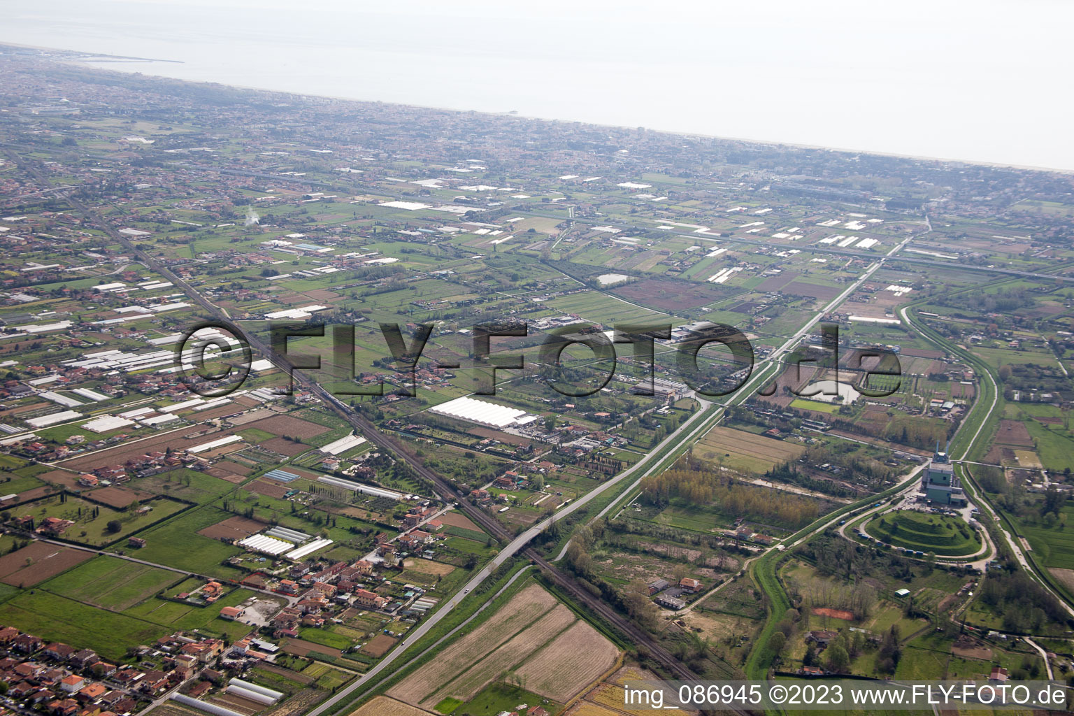 Photographie aérienne de Capezzano Pianore dans le département Toscane, Italie