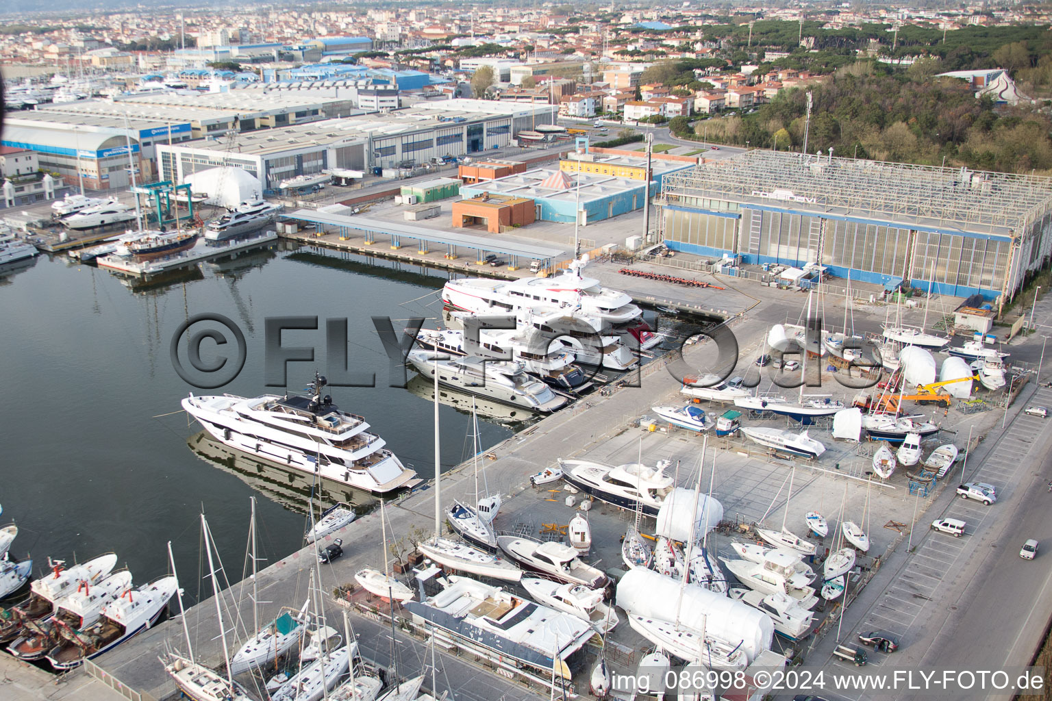 Vue aérienne de Viareggio dans le département Lucca, Italie