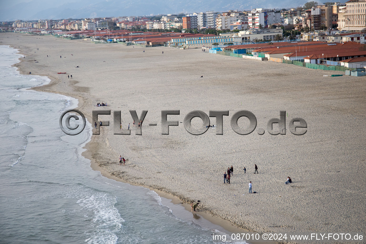 Image drone de Viareggio dans le département Lucca, Italie