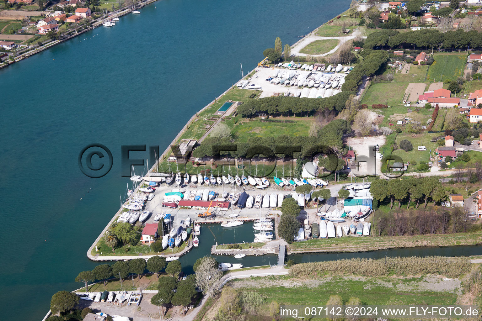 Fiumaretta di Ameglia dans le département Ligurie, Italie vue d'en haut