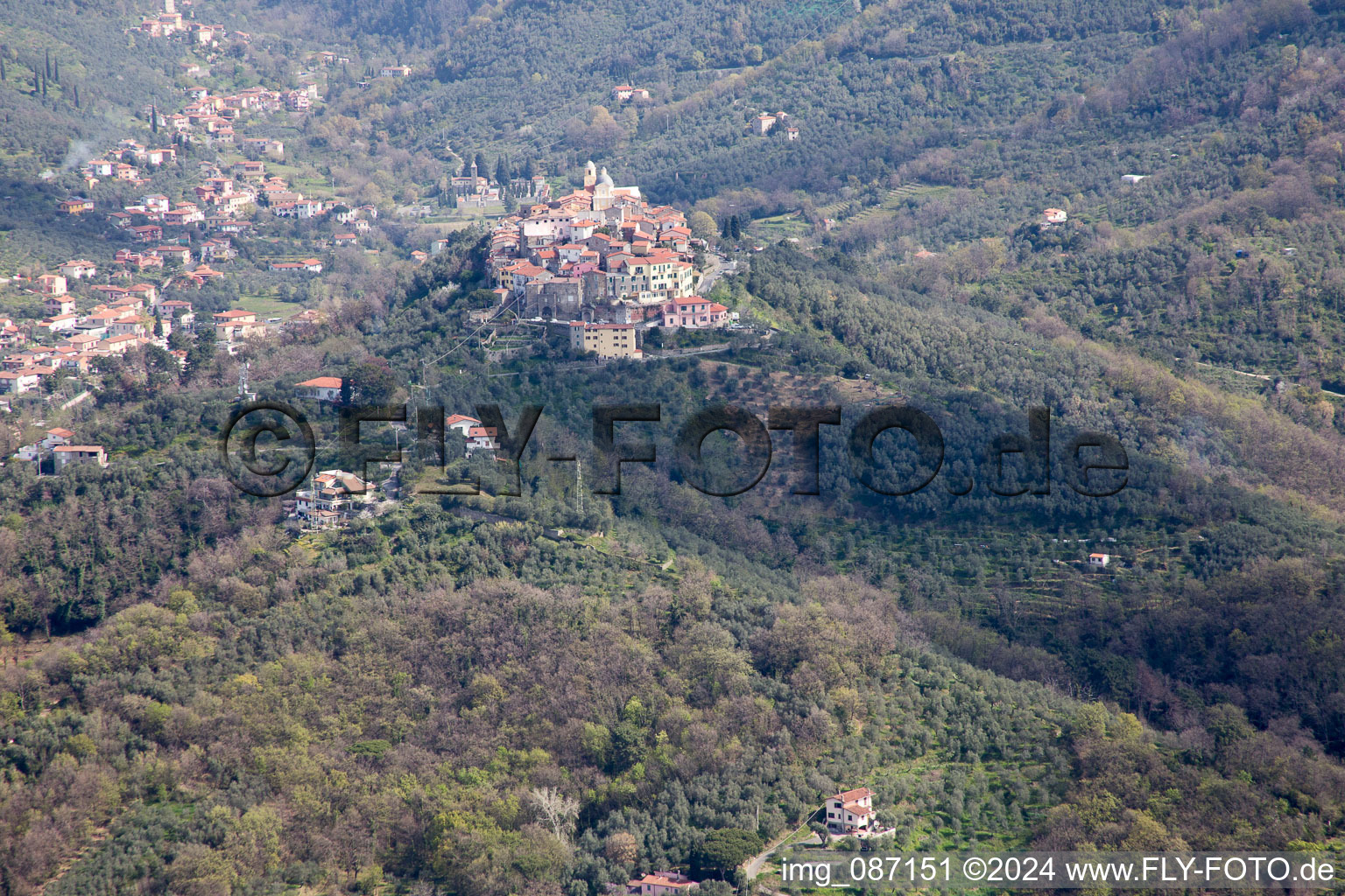 Photographie aérienne de Nicola dans le département Ligurie, Italie