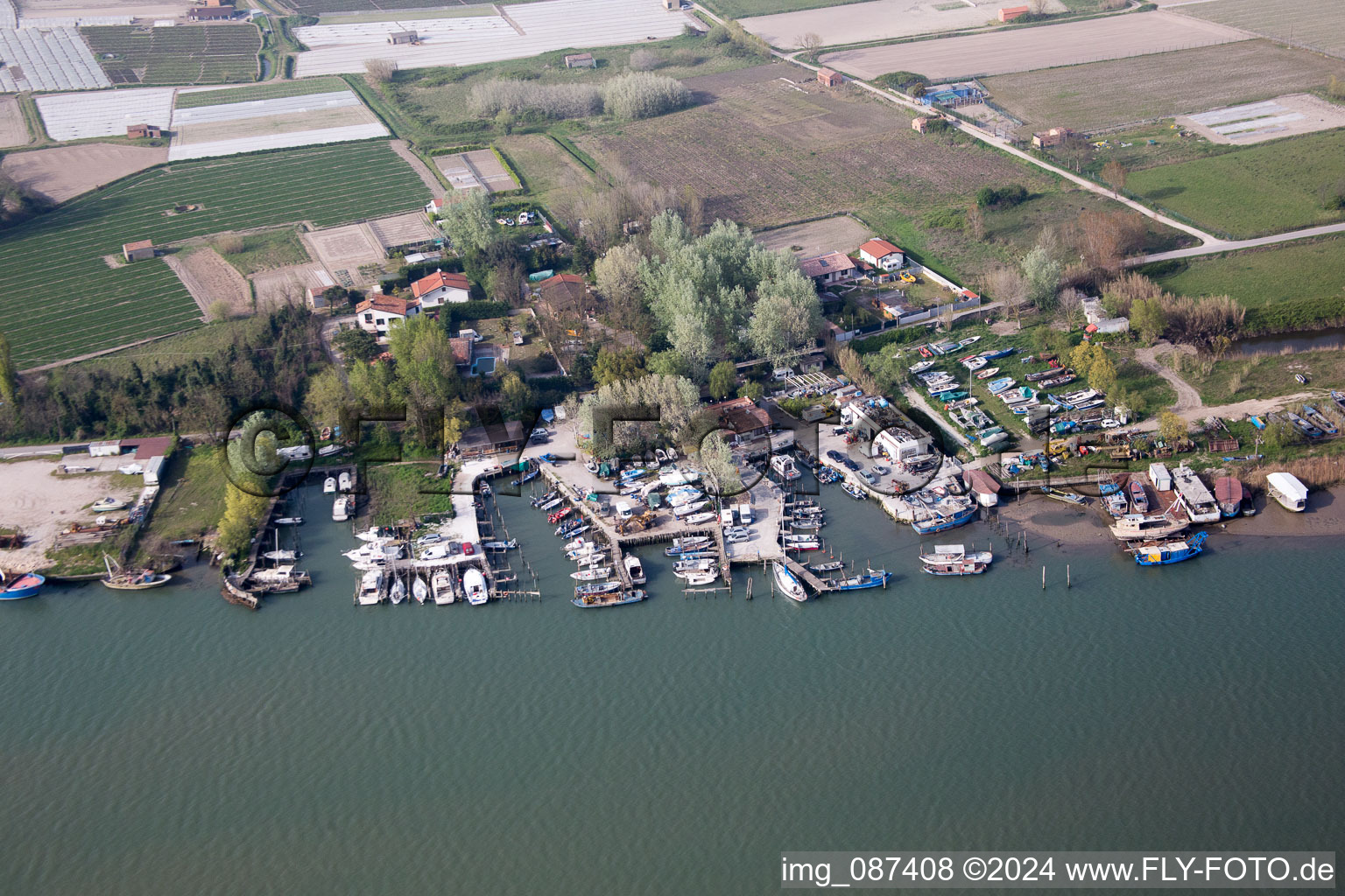 Vue aérienne de Chioggia dans le département Vénétie, Italie