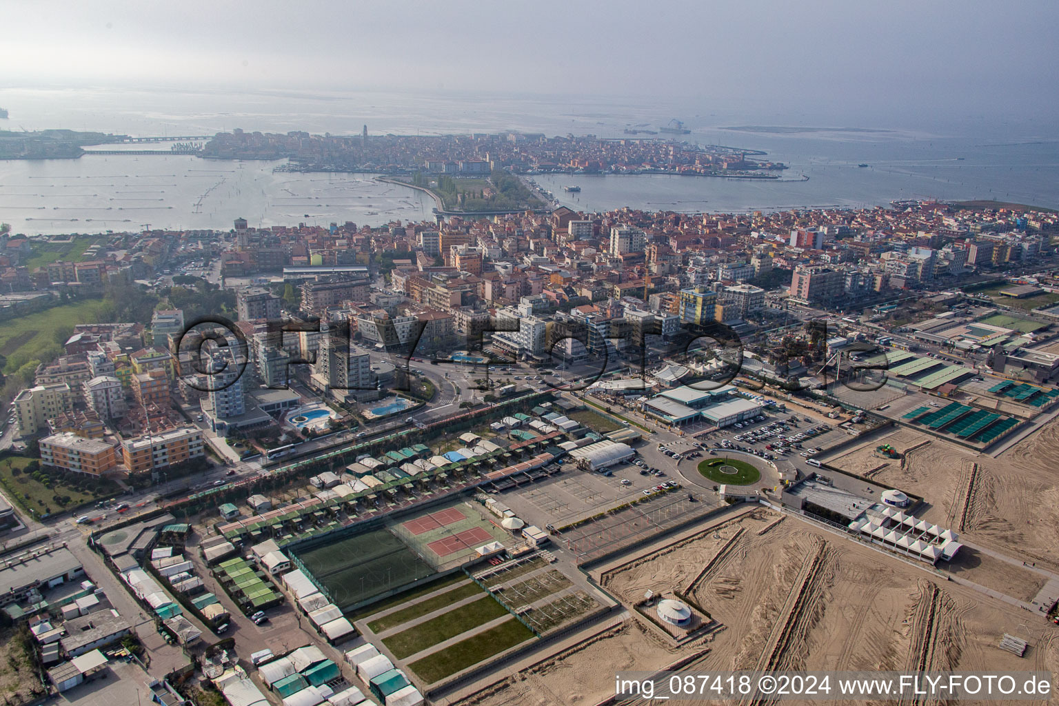 Vue aérienne de Chioggia dans le département Metropolitanstadt Venedig, Italie