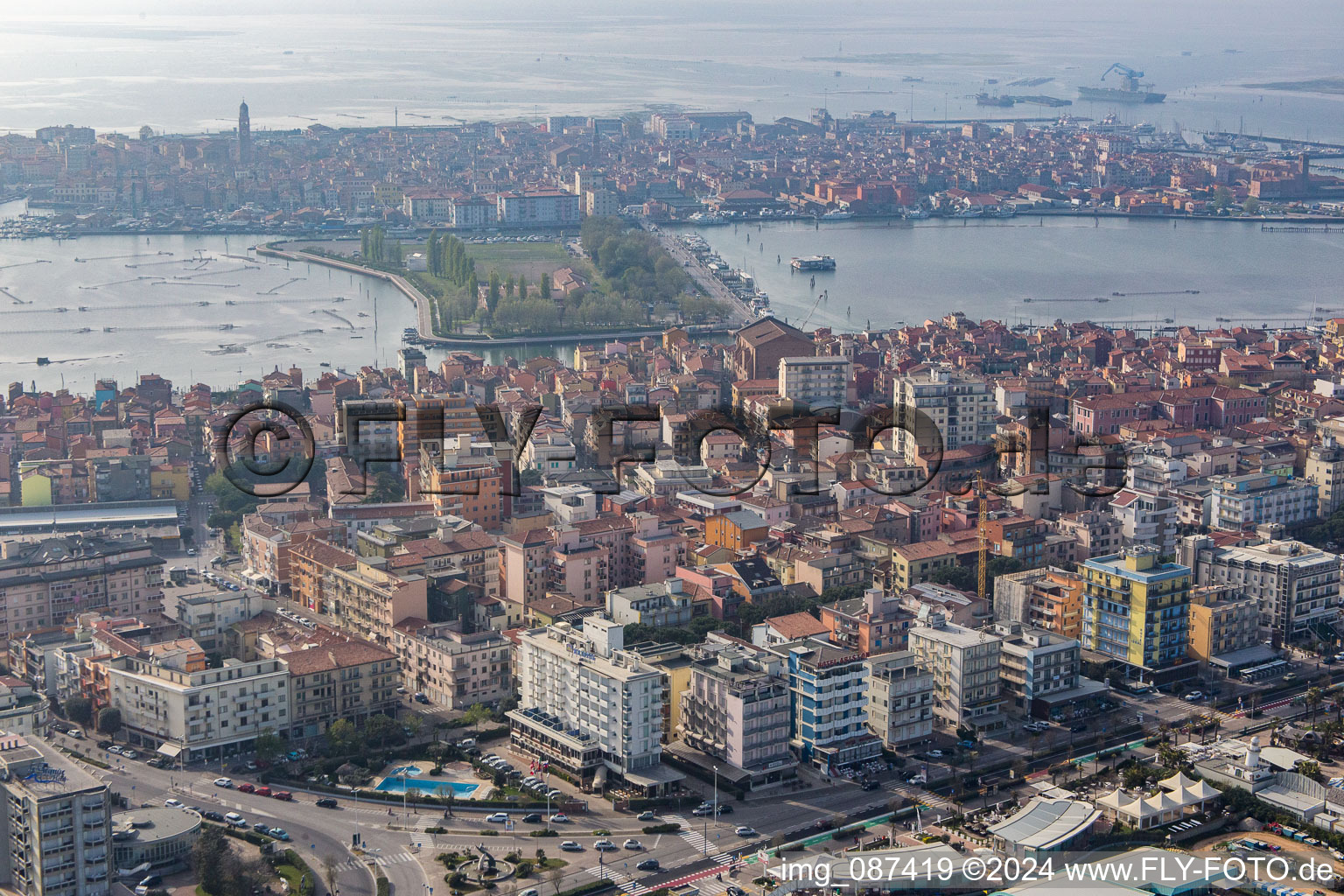 Photographie aérienne de Chioggia dans le département Metropolitanstadt Venedig, Italie