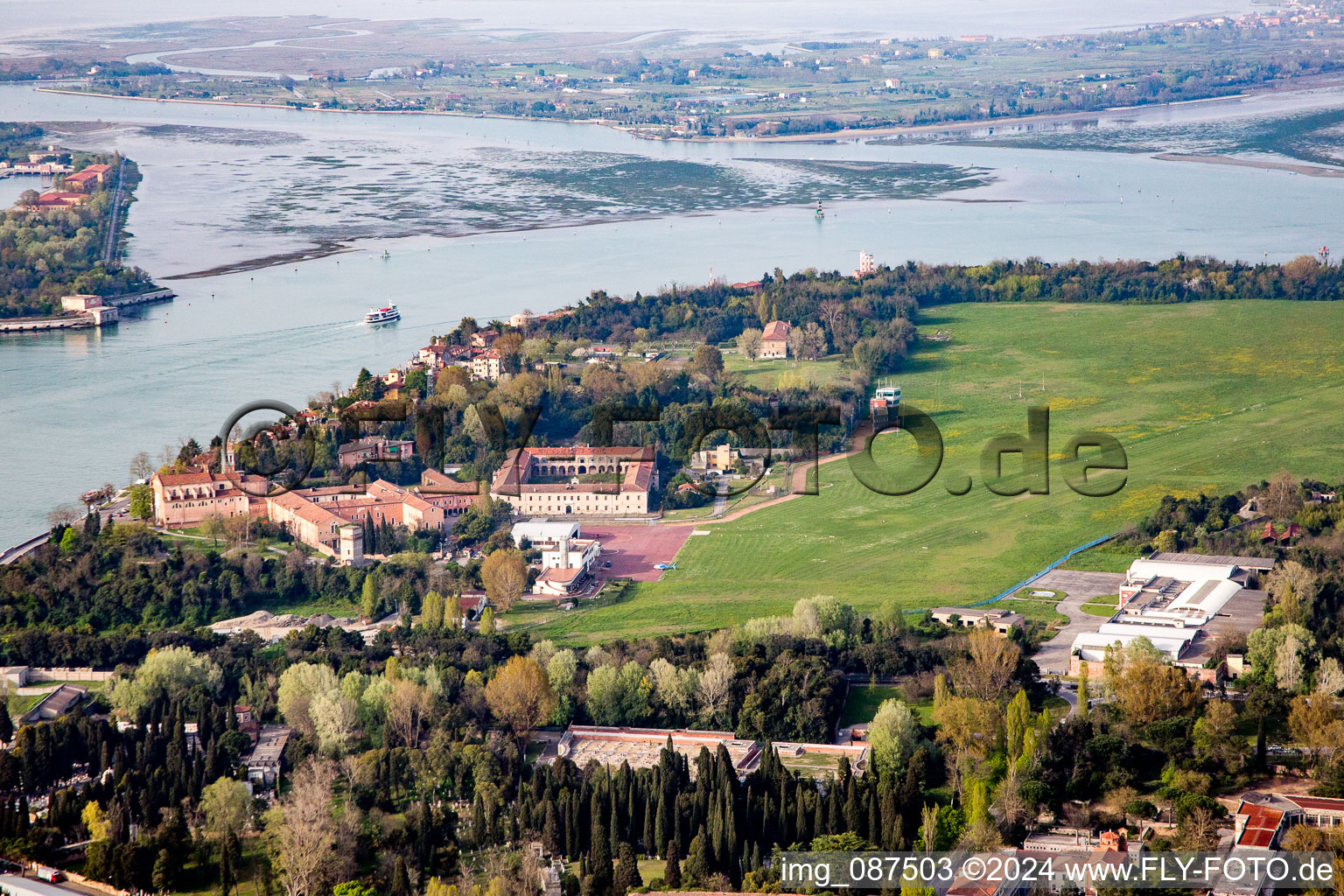 Vue aérienne de Venezia dans le département Vénétie, Italie