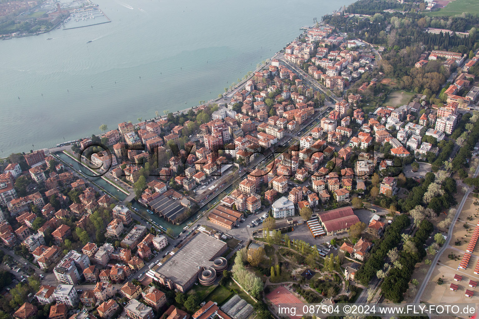 Vue aérienne de Venezia dans le département Vénétie, Italie