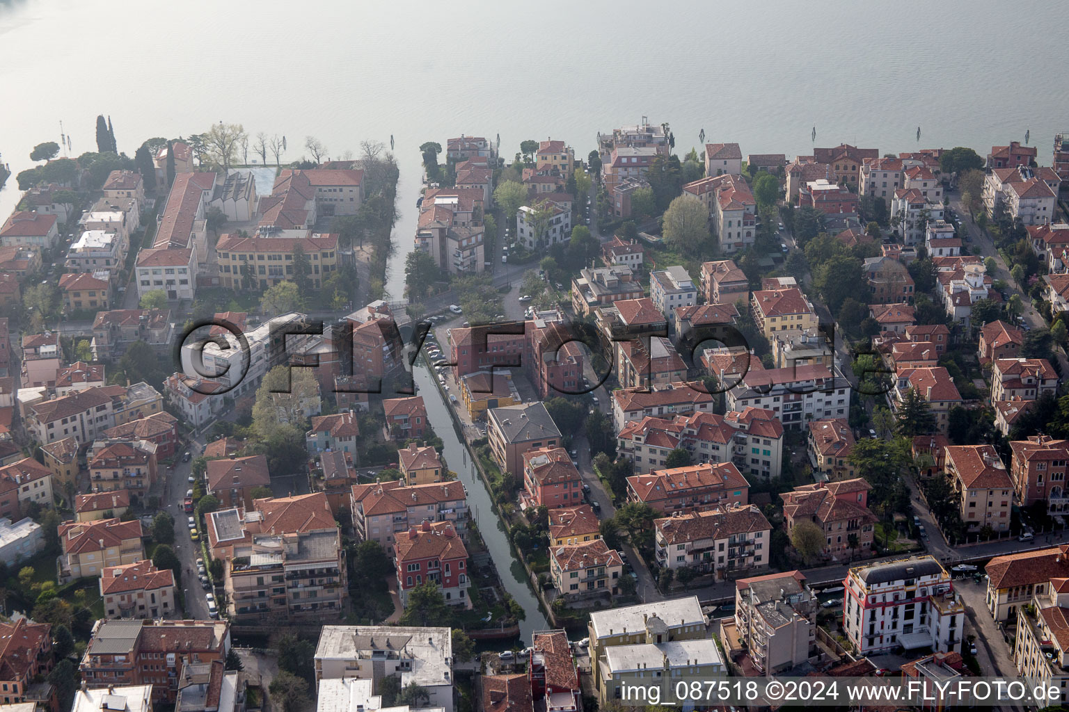 Venezia dans le département Vénétie, Italie depuis l'avion